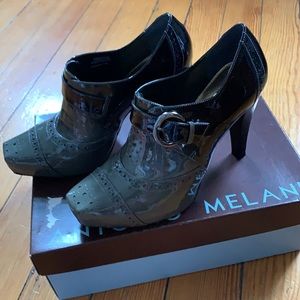 Antonio Melani patent leather square toe ombre platform shoes